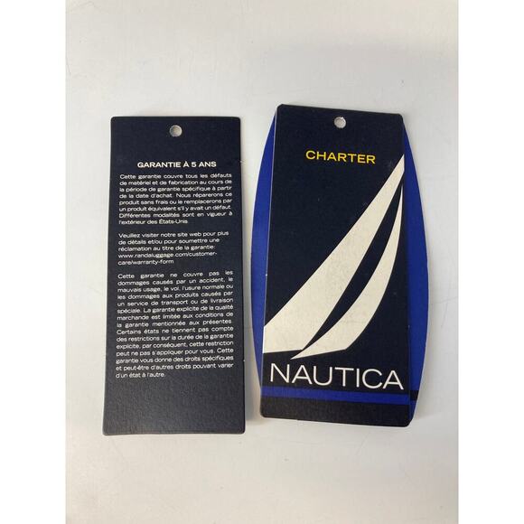 NAUTICA LARGE CANVAS, NAVY, RED DUFFLE BAG - Picture 14 of 14